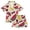 Watermelon and Cherries, variant on Silky Satin Kids' Pajama Set Breathable & Smooth Unisex Button-Down Pajamas Cartoon Variety Of Fruits