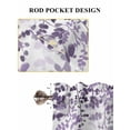 thumbnail image 6 of Purple Leaves Bathroom Window Curtain, Summer Botanical Light Filtering Coffee Kitchen Curtains, Bedroom Living Room Curtains 2 Panel 84"x63", 6 of 6