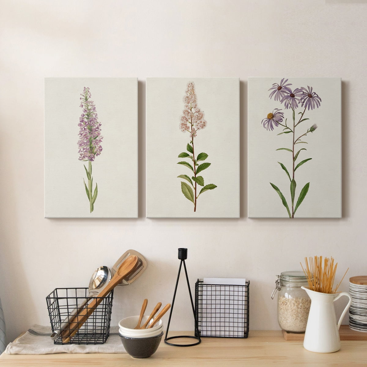Mauve Garden Flowers I Premium Gallery Wrapped Canvas - Ready to Hang - 18 x 27 Each