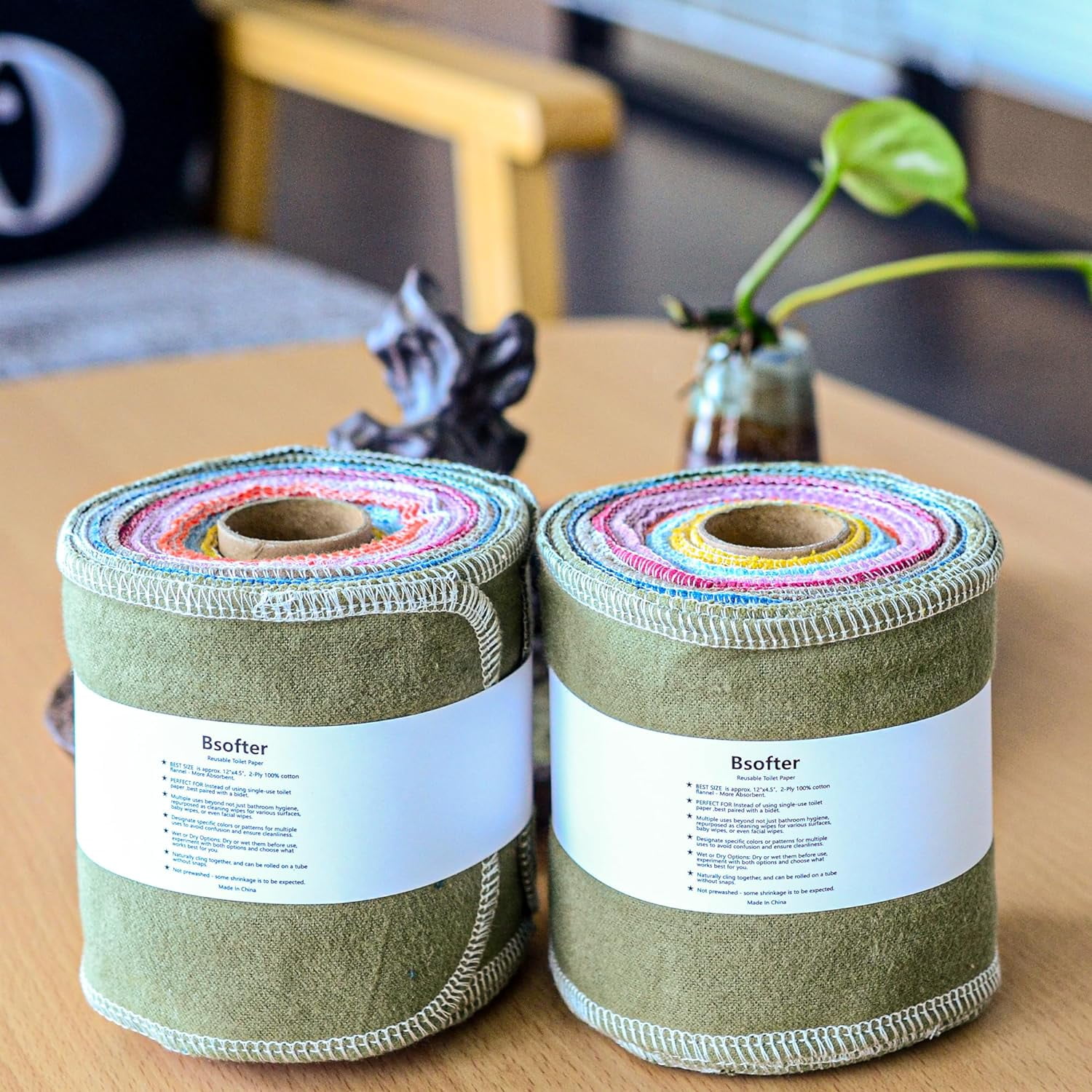 Reusable Toilet Paper Washable - 56 Pack Reusable Toilet Paper Rolls,Bidet Towels Soft Washcloths Reusable Toilet Paper Cloth Reusable Toilet Tissue Reusable Toilet Paper for Rv Camper Tp