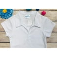 thumbnail image 2 of unik Girl's Uniform Triple Button Collar Shirt Short Sleeve, White Size 14, 2 of 3