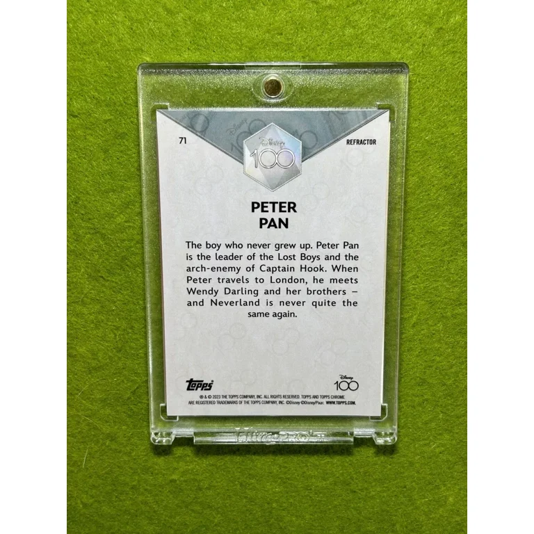 PETER PAN Disney 100 SILVER REFRACTOR CARD 2023 Topps Chrome