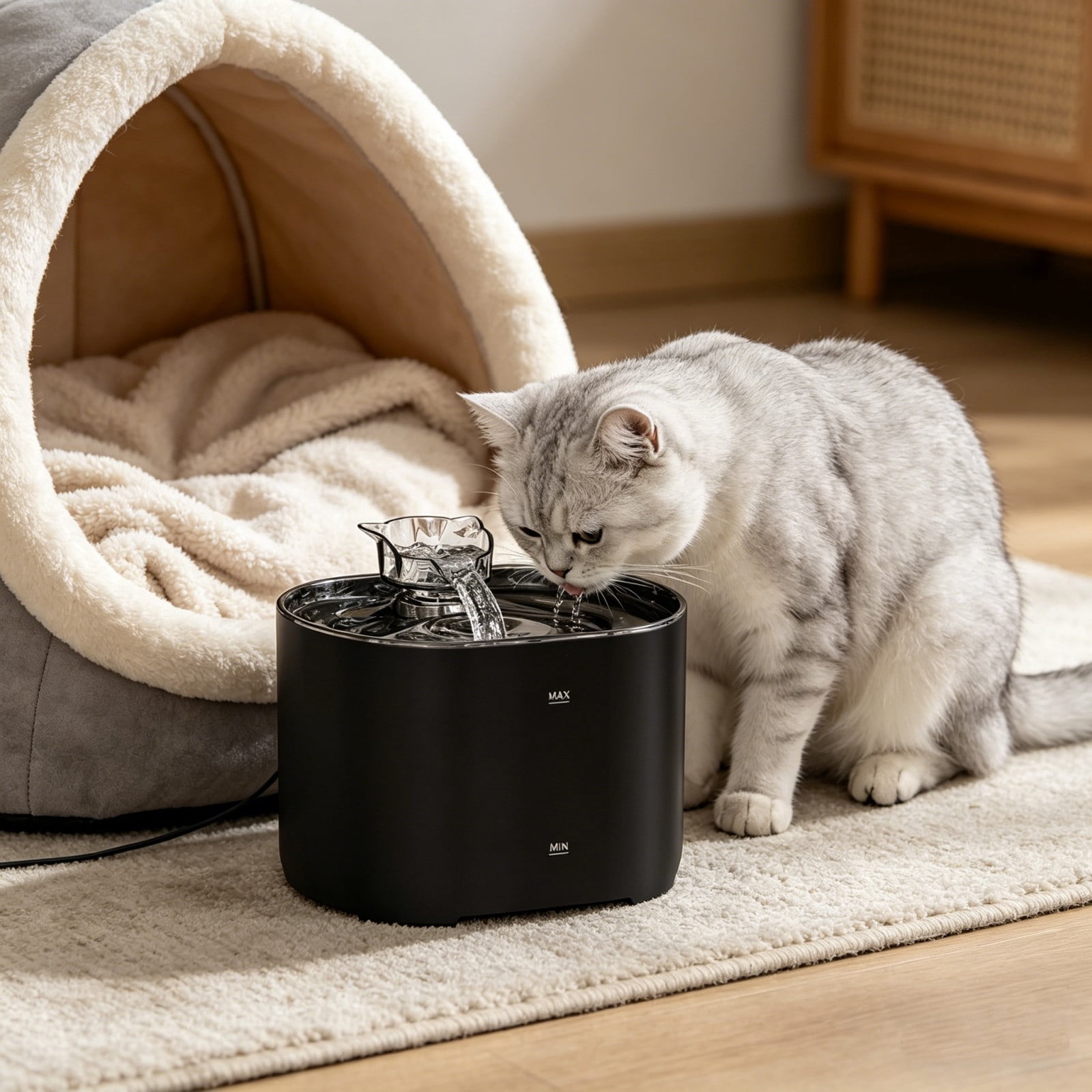 Pet Water Fountain, Automatic Circulating Filter Water Dispenser, Intelligent Flowing Water Feeder,for Indoor Cats Dogs Small Pets and Daily Hydration Care