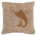 thumbnail image 2 of Carolines Treasures BB1097-BL-OR-PW1818 Fish - Sword Fish Burlap and Orange   Canvas Fabric Decorative Pillow BB1097 18H, 2 of 2