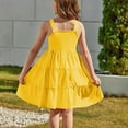 thumbnail image 5 of JUSLIO Girls Button Dress with Pockets Casual Sleeveless Dresses Size 6, 5 of 8