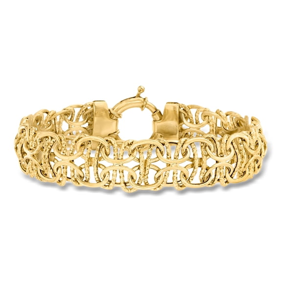 Ross-Simons 10kt Yellow Gold Interlocking Link Bracelet, Women's, Adult