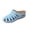 Sky Blue, variant on Yyuenw Women Lightweight Closed Toe Woven Wedge Slides Outdoor Holiday Walking Footwear