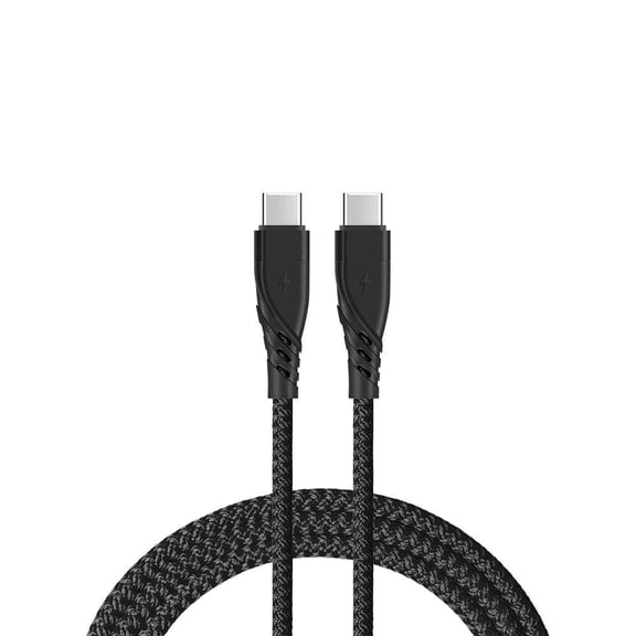 Bemz USB C Cable, Heavy Duty USB C to USB C Cable (3 Feet), 60W/3A Power Delivery Charger Cable for Motorola Edge 2023 - Black