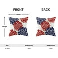 thumbnail image 4 of 4th of July Decorations Pillow Covers 18x18 Set of 2, Blue Red White Dahlia Floral Decorative Throw Pillows Patriotic Independence Day Outdoors Decorative Linen Cushion Case for Couch Sofa Home, 4 of 6