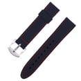 thumbnail image 1 of Watch Strap Waterproof Durable Silicone Watch Band Breathable Watch Wristband for Replacement 20mm (Black with Red Line), 1 of 5