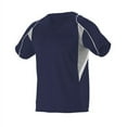 thumbnail image 6 of Alleson Athletic 529 Adult 2 Button Henley Baseball Jersey-Royal/ Grey/ White-S, 6 of 8