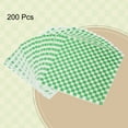 thumbnail image 3 of 200pcs Square Checkered Wax Paper Sheets 11.81" x 11.81" Oil-absorbing Dry Food Wrapping Papers for Sandwich Baking Liners Picnic Basket Bread Hamburger Wrap Kitchen, Green, 3 of 7