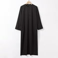 thumbnail image 4 of Bcfgryg Male Solid Color Long Sleeve Robe Arabic Clothes Middle Skirt Robe Big and Tall Shirts Black L, 4 of 5