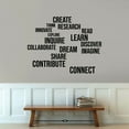 thumbnail image 2 of Think Innovate Explore Inquire Collaborate Dream Contribute Connect Vinyl Wall Art Wall Sticker Wall Decal Decoration For Home Room Kids Room Nursery Room Girls Boys Décor Design Size (10x10 inch), 2 of 3