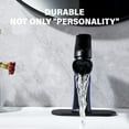 thumbnail image 2 of Matte Black Bathroom Faucet YUNDOOM Waterfall Bathroom Sink Faucet with Pop Up Drain Single Handle One Hole or Three Holes Vanity Faucet Farmhouse RV Bathroom Basin Faucet, 2 of 5