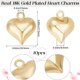 thumbnail image 2 of Caja de 10 dijes de corazón inflado chapados en oro de 18 quilates, suaves y pequeños, para hacer joyas, collares, pulseras y manualidades., 2 of 9