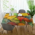 thumbnail image 3 of Yayeee Tablecloths 54" x 54" Rectangle Wrinkle Resistant Party Table Cover, Retro Autumn Leaves, 3 of 8