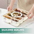 Divided Serving Tray with Lid and Handle Portable Snack Platters