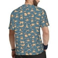 thumbnail image 2 of Wukai French Bulldog Yoga Print Men's Short-Sleeved Mesh T-Shirt,Quick-Dry Short Sleeve Workout T-Shirt-X-Small, 2 of 8