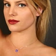 thumbnail image 4 of Clara Pucci 14K Rose Solid Hypoallergenic Gold 1.5Ct Alexandrite Princess Cut Solitaire Designer Necklace Pendant For June, 4 of 6