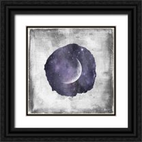 Louise, Gigi 15x15 Black Ornate Wood Framed with Double Matting Museum Art Print Titled - Purple Crescent Moon