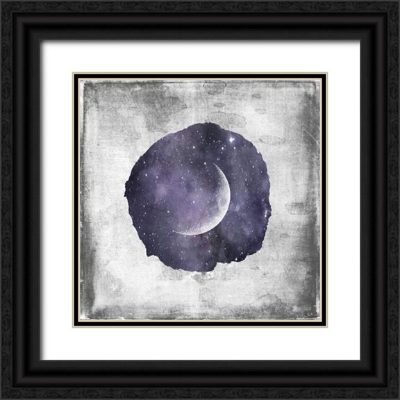 Louise, Gigi 15x15 Black Ornate Wood Framed with Double Matting Museum Art Print Titled - Purple Crescent Moon