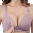 thumbnail image 3 of Bovxnpu Women's Maternity Nursing Bras, Nursing Bras for Breastfeeding Soft Cotton Front Button Bra, Women's Breastfeeding Bra With Open Button Postpartum Breastfeeding Bra 36, 3 of 4