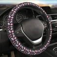thumbnail image 4 of Cauagu Breast Cancer Awareness1 Print Car Steering Wheel Cover - Universal Car Accessory for Diverse Cars for Steering Wheel with a Diameter of 14.5"-15", 4 of 7