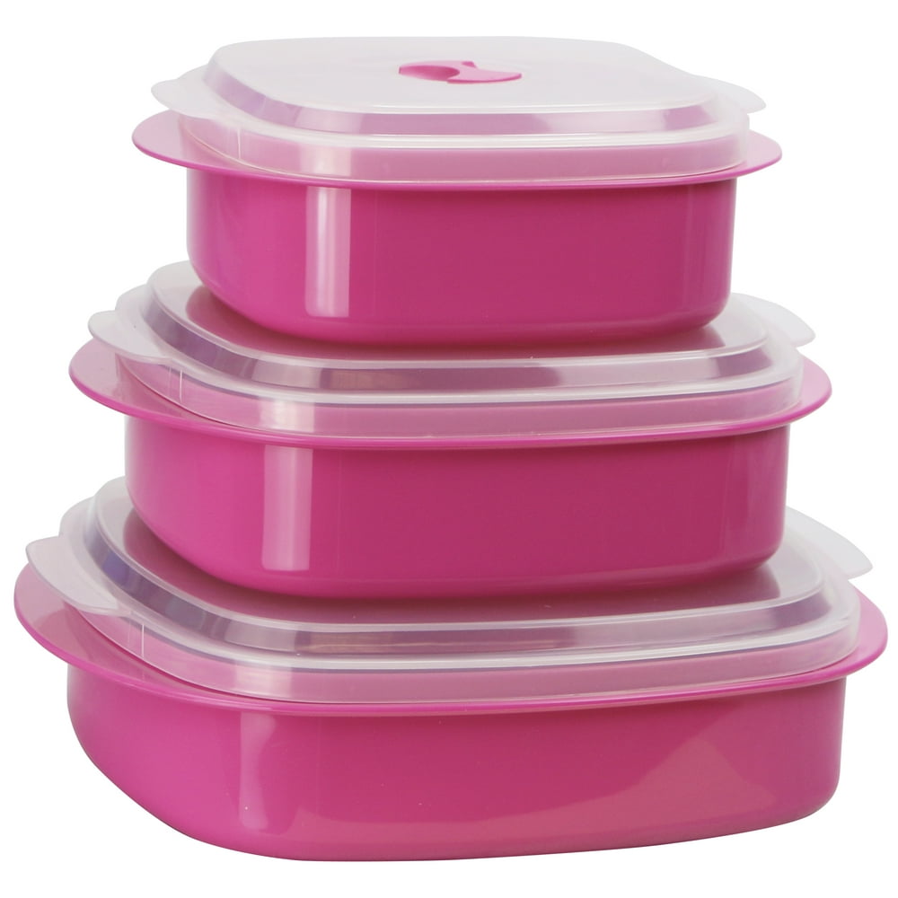 Calypso Basics, Microwave Cookware/ Storage Set, Magenta