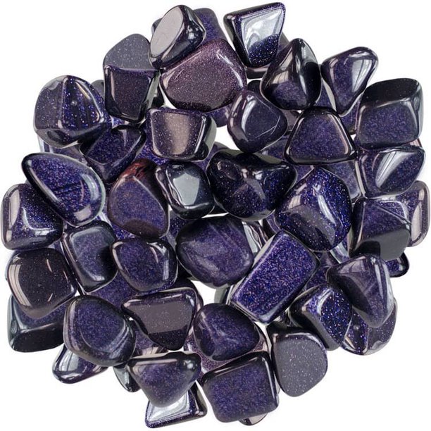 Natural Blue Goldstone Tumbled Stone Crystal Healing and Decorative