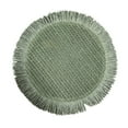 thumbnail image 4 of Placemat Rond Tissé Avec Franges Verts 15 X 15 - Ensemble De 12, 4 of 4