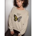 thumbnail image 2 of Leopard Butterfly Quote Sweatshirt Women -Image by Shutterstock, Female 3X-Large, 2 of 4
