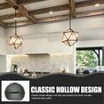 thumbnail image 2 of Pendant Light Shade Iron Light Bulb Cover Hollowed Ball Shape Pendant Lamp Cover, 2 of 5