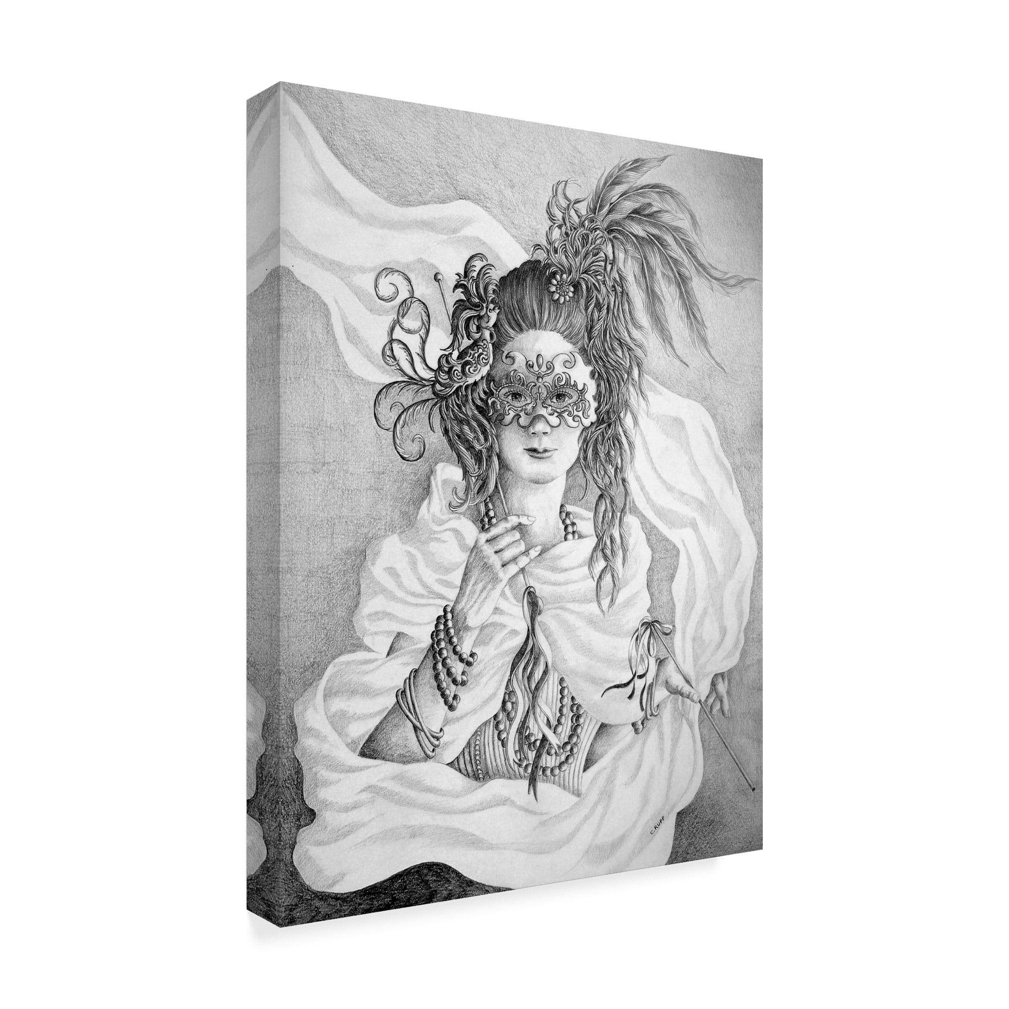 Trademark Fine Art 'Mardi Gras Mask' Canvas Art by Carol J Rupp