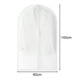 thumbnail image 6 of Clothing Dust Cover Transparent with Hanging Hook Zipper Closure Moisture-proof Dustproof Large Capacity Hat Scarf Coat Storage Bag Protector Bag, 6 of 8