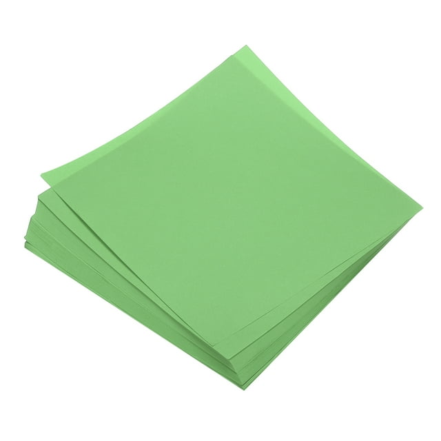Uxcell Origami Paper Double Sided for Art Craft Project Beginner 100 Sheets Green 8x8 inch