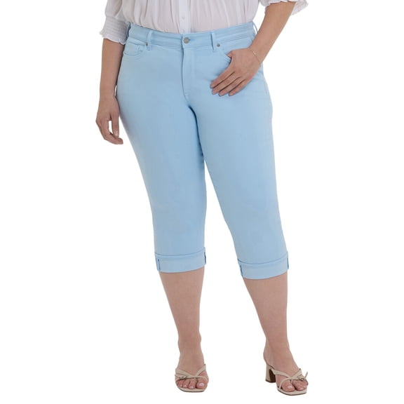NYDJ womens  Plus Marilyn Aquatic Crop Jean, 16W