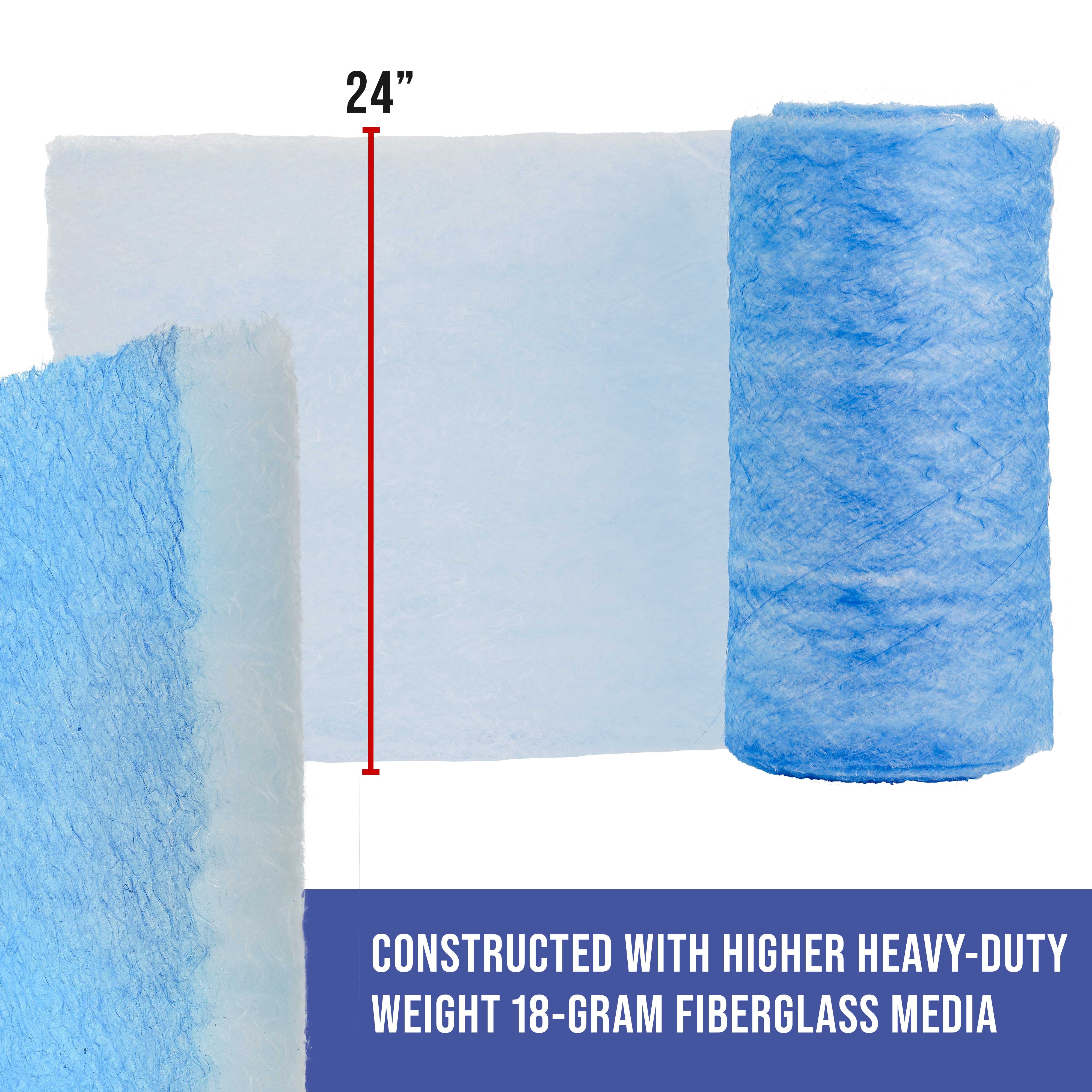 Master Elite Premium Paint Spray Booth Exhaust Filter Roll, 24" x 100' - 18 Gram Heavy-Duty Fiberglass Paint Arrestor - Captures Traps Overspray Paint Particles in Auto Autobody Refinish Booths