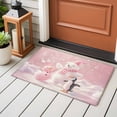 thumbnail image 5 of Christmas Pink Bathroom Mat 2x3 FT, Non Slip Small Kitchen Mat, Bear Snowman Cute Animal Ombre Washable Soft Backed Front Door Throw Rug Non-Shedding Indoor Outdoor Doormat for Entryway Sink, 5 of 9