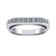 thumbnail image 2 of 2Ct Princess Cut Natural Diamond Euro Style Square Anniversary Wedding Eternity Band Ring 18k Gold FG VS2, 2 of 3