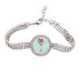 thumbnail image 1 of Hojas flor Copa helado bola Pulsera de tobillera de cadena de tenis, joyería de diamantes, 1 of 3