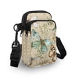 thumbnail image 3 of HELLHERO Butterflies Crossbody Sling Bags Adult Unisex 4.33x1.97x7.09 with Shoulder Strap Outdoor Daily Use Adjustable Shoulder Strap for Daily Double Zipper, 3 of 7