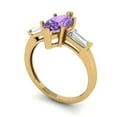 thumbnail image 2 of 2 ct Marquise Cut Simulated Alexandrite 3 Stone 14K Yellow Gold Womens Engagement Ring, 2 of 5