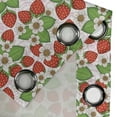 thumbnail image 4 of Ambesonne Floral Grommet Curtain, Strawberries Summertime, 50" x 72", Vermilion Green Pink, 4 of 6