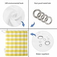 thumbnail image 5 of Yellow Striped Waterproof Fabric Shower Curtain,Modern Simple Monochrome Geometric White Waterproof Fabric Shower Curtain for Bathroom Curtains Bathtubs Shower Curtains with 12 Hooks Standard 60x72, 5 of 8