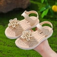 thumbnail image 2 of OSOLU Toddler Girls Sandals For Casual Outdoor Vacation Comfortable Daily Wear Fixed Design Open Toe Style For Ages 3 12 Baby Classic Shoes, 4.5-5 Years, 2 of 4
