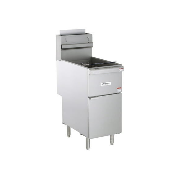Magic Chef Commercial 35 Qt. Stainless Steel Commercial Gas Fryer in Stainless Steel