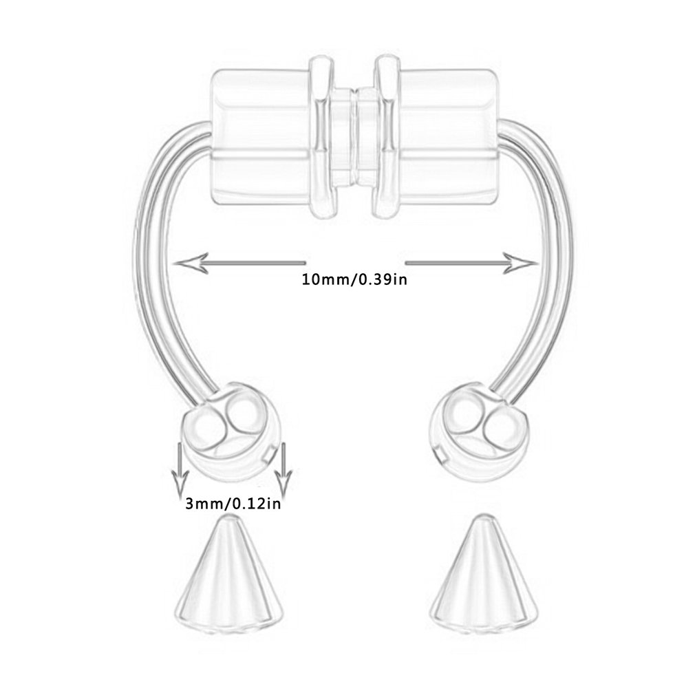 Anneau De Nez Magnétique Ozmw - 2 Pièces (Or Et Argent) - Fer à Cheval Septum - Réutilisable - Acier Inoxydable - Pour Hommes Et Femmes