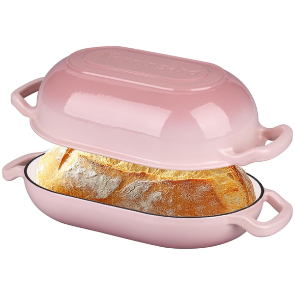 Olla de hierro fundido para pan VORRINGARD 36x14 cm, 5 qt, rosa
