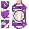thumbnail image 2 of Dteck iPad 9.7 2018/2017 Case with 360 Rotatable Hand Strap/Shoulder Strap, Cute Cat Rugged Shockproof Kickstand Case with Handle Grip for iPad 6th Gen/iPad 5th Gen/iPad Air 2/iPad Air,Purple, 2 of 11